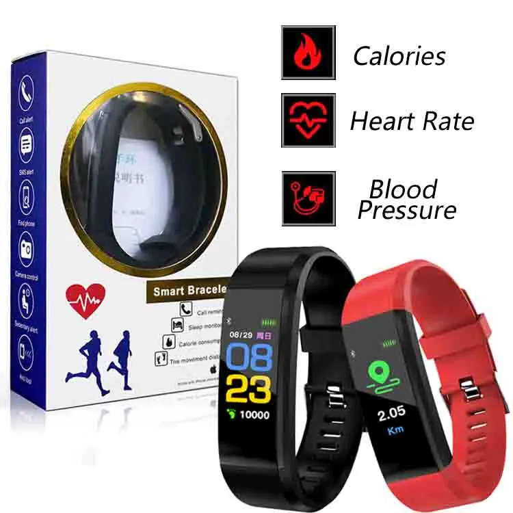 Smart Wristband 115 Plus Sport Bransoletka Zegarek Zegarek Fitness Bluetooth V4.0 Wsparcie IOS Android IP67 LIFFE WODA PRZYPOMNIENIE SLEYP