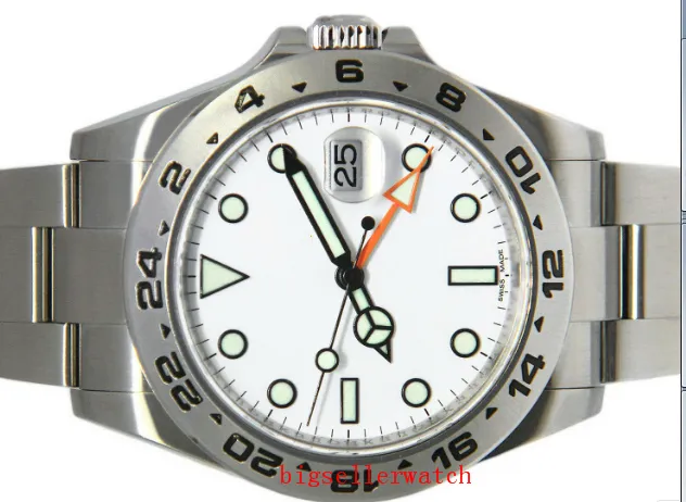 Luxo II caixa 216570-77.210 inoxidável Branco dialAsia 2813 movimento mecânico Mens Automatic relógios de alta qualidade Assista 42 milímetros Explorador