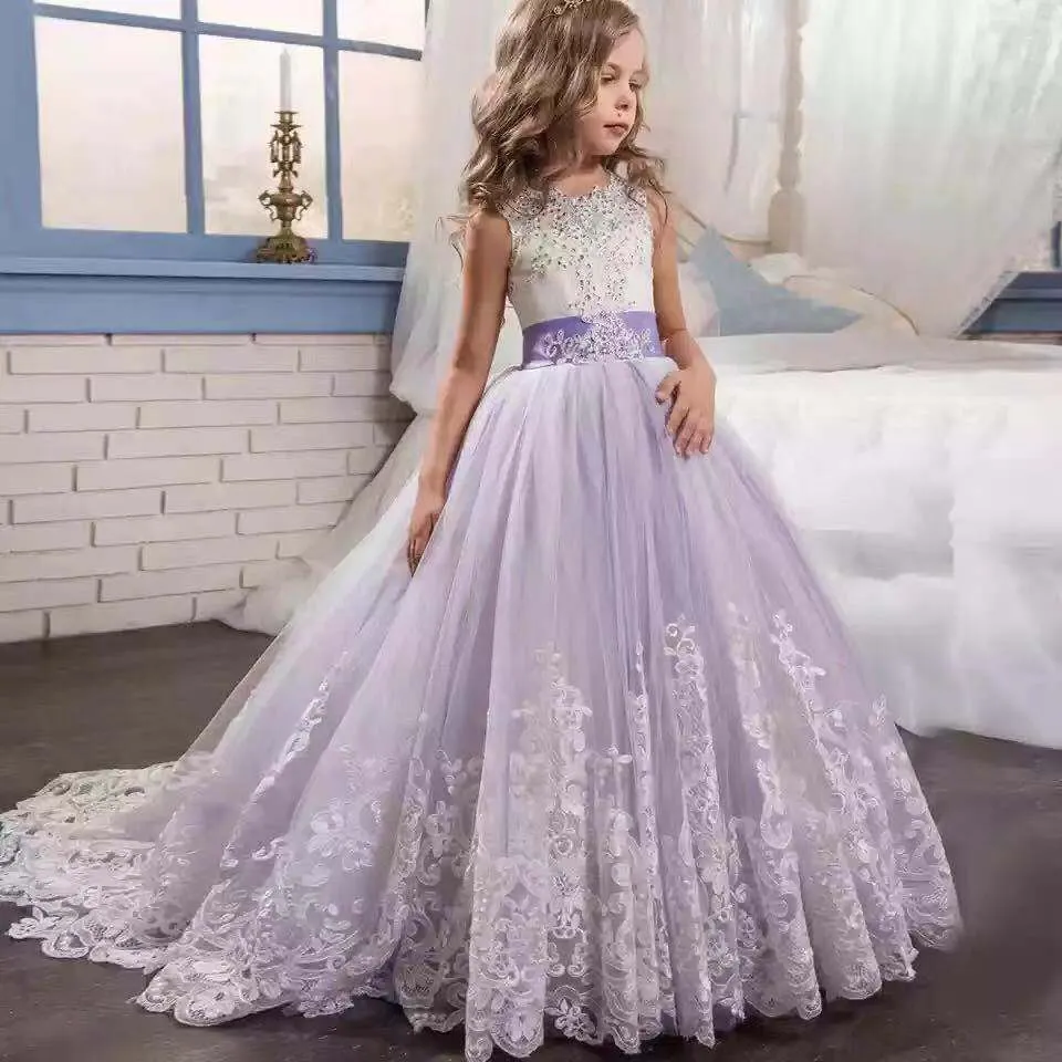 Robe De Princesse Élégante Pour Filles De 4 À 14 Ans, Vêtements De