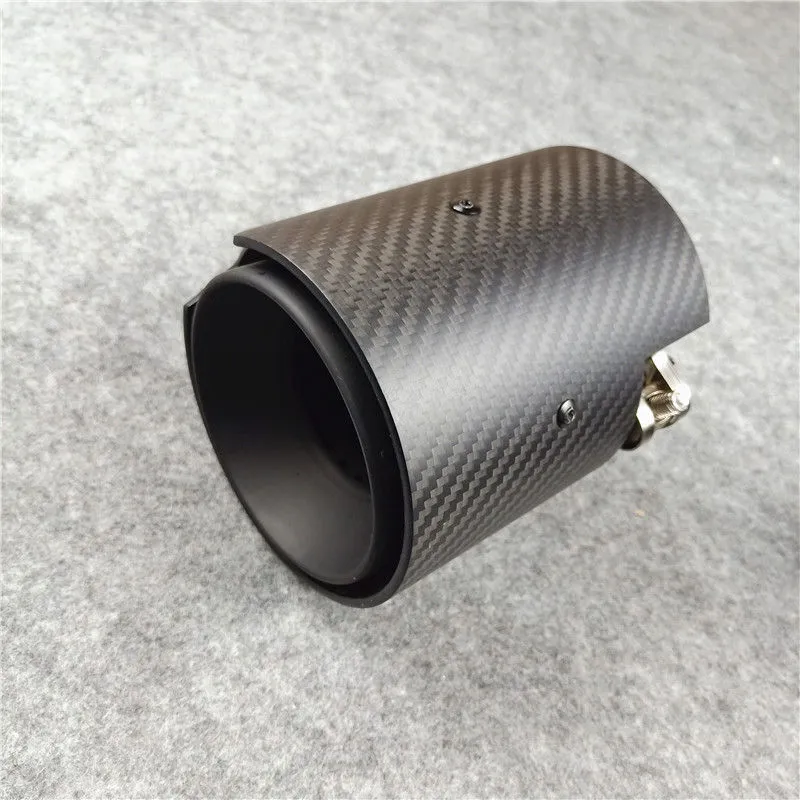 1 PCS para BMW M2 M3 M4 M Desempenho Desempenho Espaço de Carbono Piúoso Tubo Auto Matte Aço Antelhado Dicas traseiras