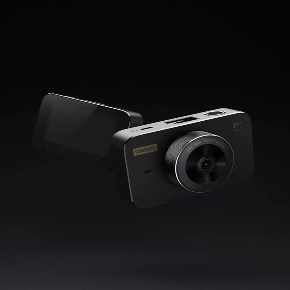 Mijia Car Car Camera 1S Sony IMX307 Czujnik 3-calowy Ekran IPS 1080p 140 stopni Szerokie 3d Redukcja szumów Inteligentna kontrola głosowa Globa