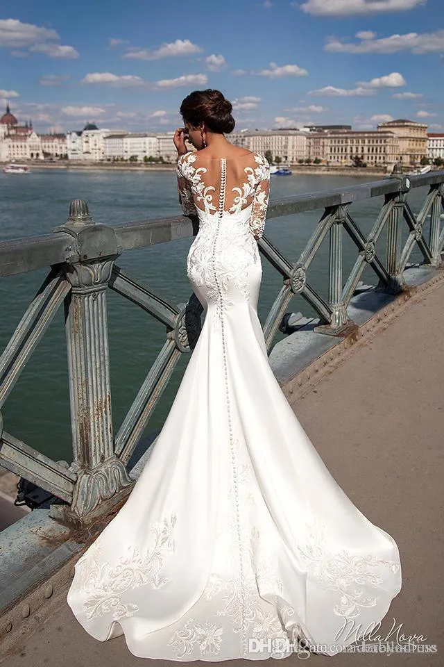 slim fit dress slacks Fit and Flare Wedding Dress with Long Sleeve,Chapel-Length Petal Train Wedding Dress,WD00871, US4 / Black main image 0