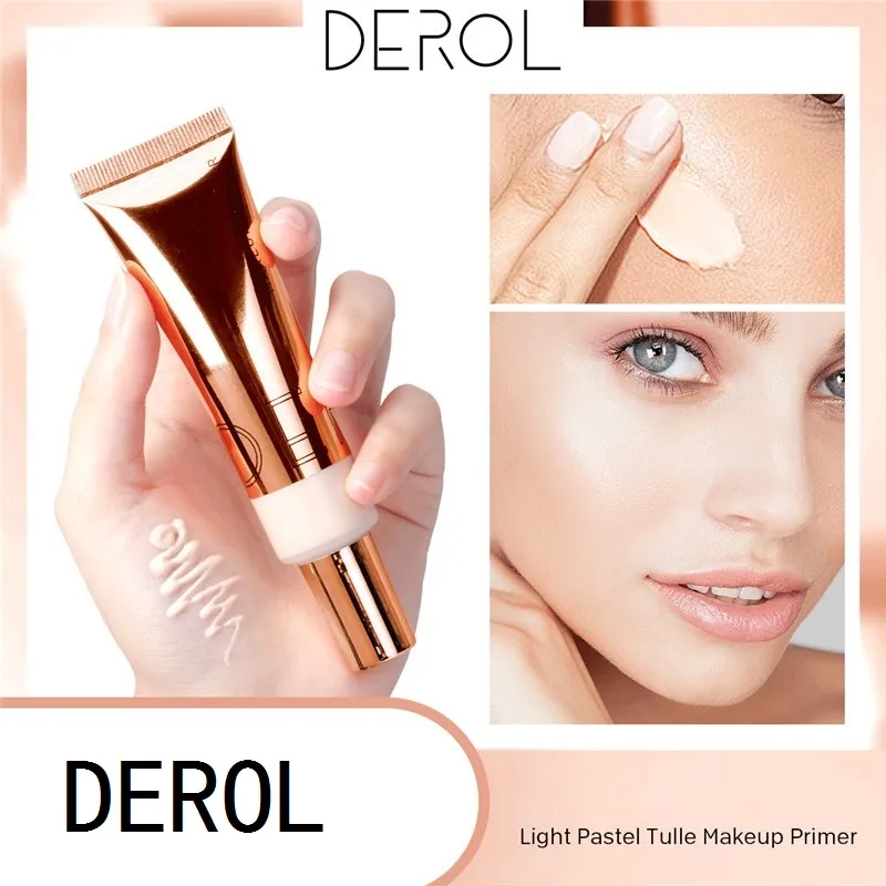 DEROL Natural Face Care Foundation Primer BB Cream Correttore idratante Fondotinta leggero Illumina il trucco Bellezza del viso