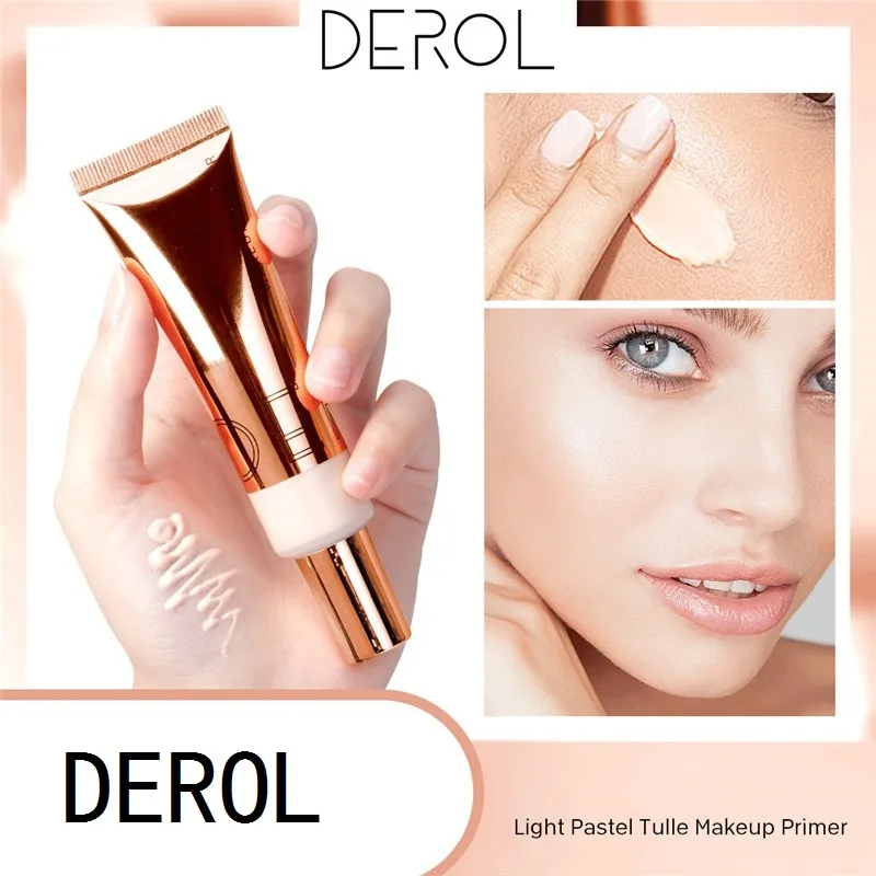 DEROL Natural Face Care Foundation Primer BB Creme Hidratante Corretivo Luz Fundação Brighten composição cara da beleza