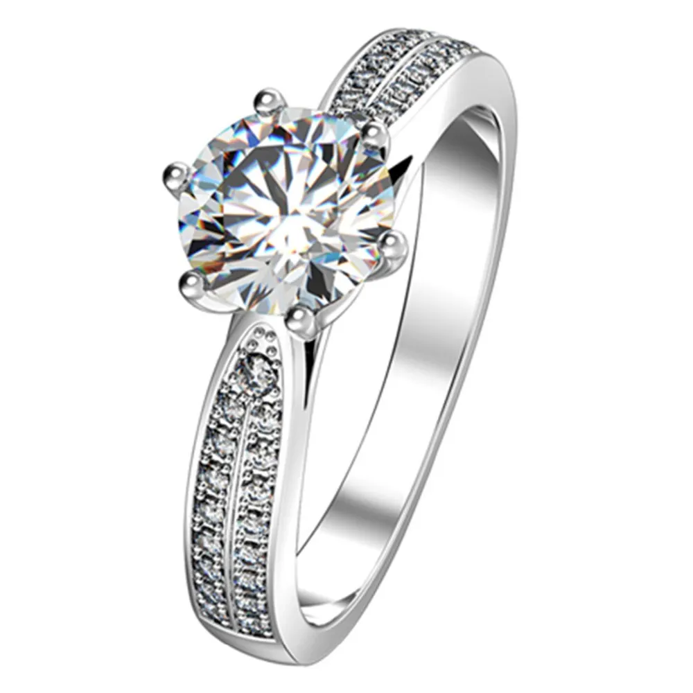 Test Positive Star Brilliant Marke Moissanit Schmuck 1Ct Synthetische Diamanten Ring Sterling Silber Verlobung Moissanit Ring 925