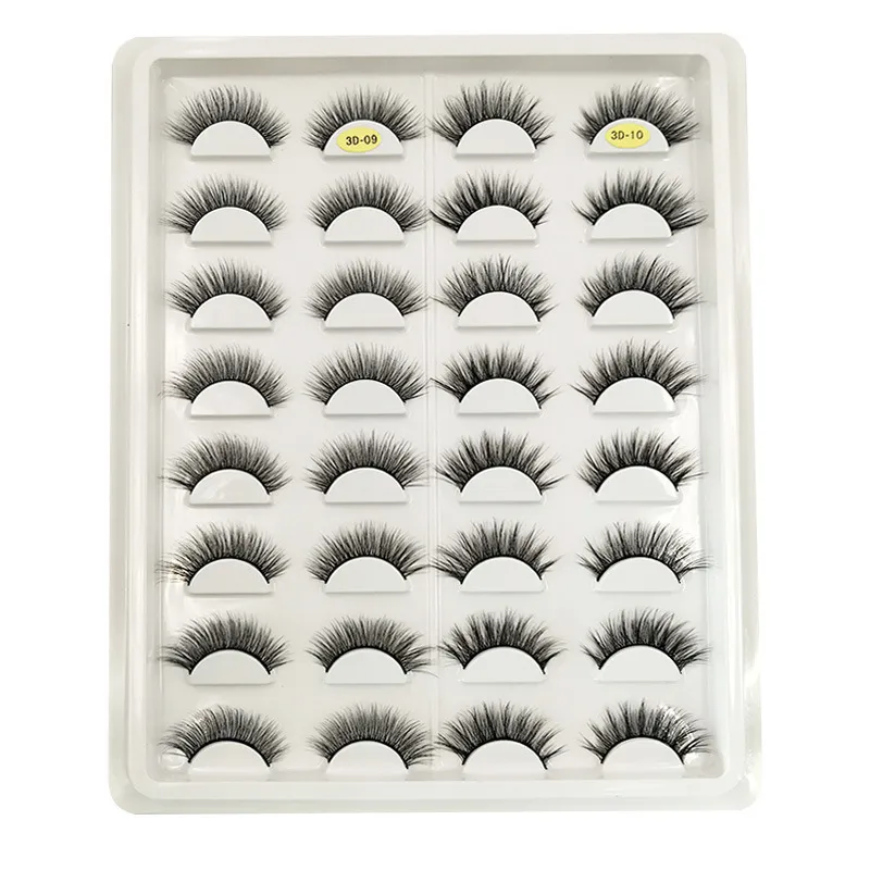 16 Pairs thick false eyelashes set natural long handmade reusable fake lashes soft & vivid full strip lashes DHL Free