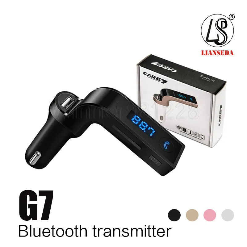 G7 Car Wireless Bluetooth MP3 FM Transmitter Modulator 2.1A Car Charger