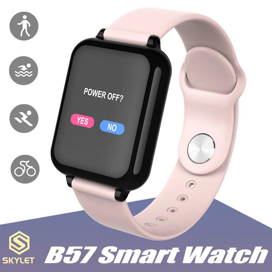 B57 Умный браслет фитнес-трекер с сердечным ритмом 1.3-дюймовый цветной дисплей Умные часы для Android Смартфоны с розничной коробкой