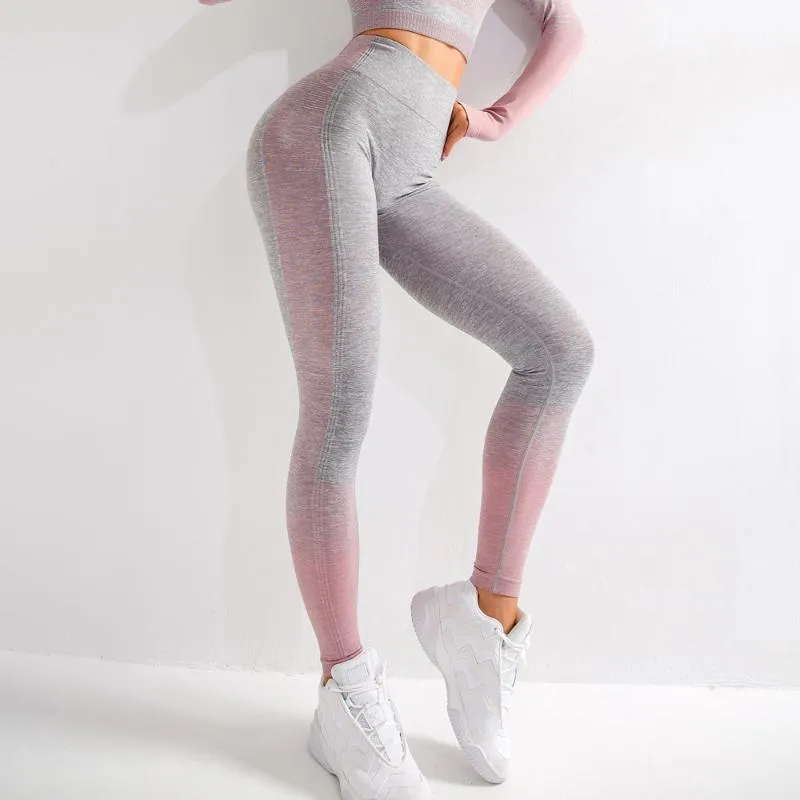 Hög midja gym leggings sömlösa kvinnor träning utgående yoga byxor push up sport legging kvinna kvinnliga tights gymkläder