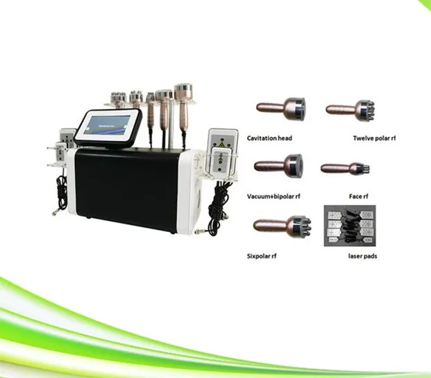 6 in1 professionelle kosmetische Spa-Lipo-Laser-Maschine zum Abnehmen Gewichtsverlust Lipo-Laser-Kavitation RF-Facelift-Ausrüstung