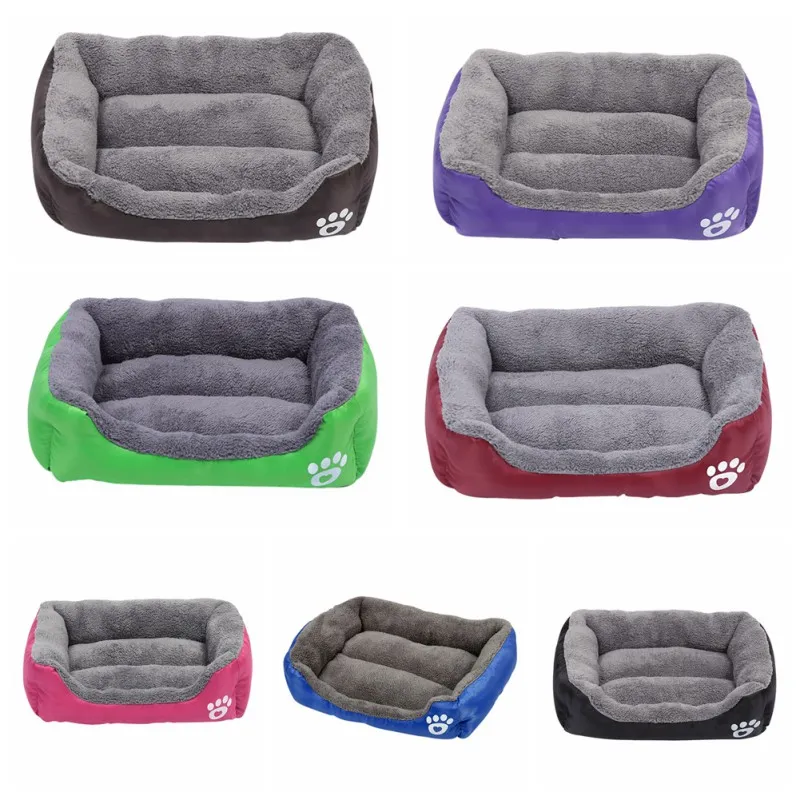 Grand chien animaux chat imperméable doux chaud lits niche niche chenil lit tapis de couchage