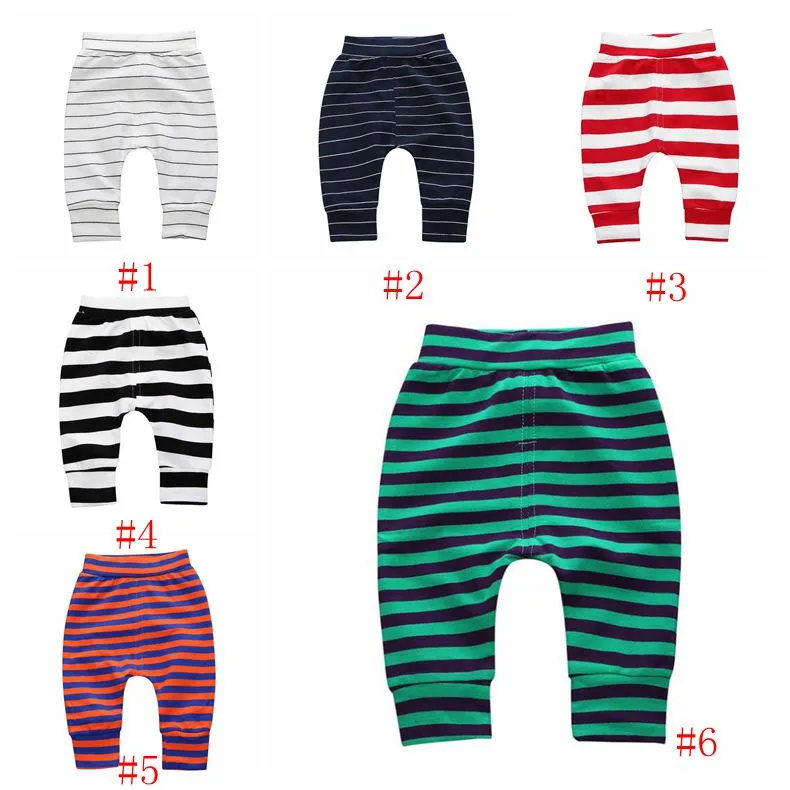 Baby Clothes Kids Striped Trousers Infant Anti-Mosquito Split Pants Boys Girls Cotton PP Pants Elastic Soft Night Pajamas Legging PY484