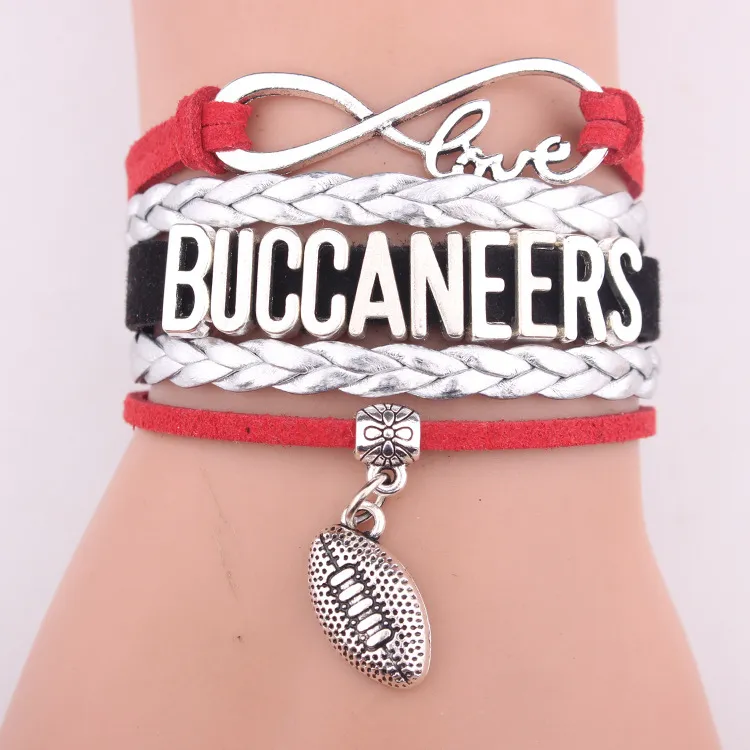 New selling design Crew Baseball leather simple charm bracelet men