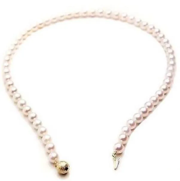 8-9mm collar de perlas naturales Mares del Sur blanca 18inch Corchete 14K