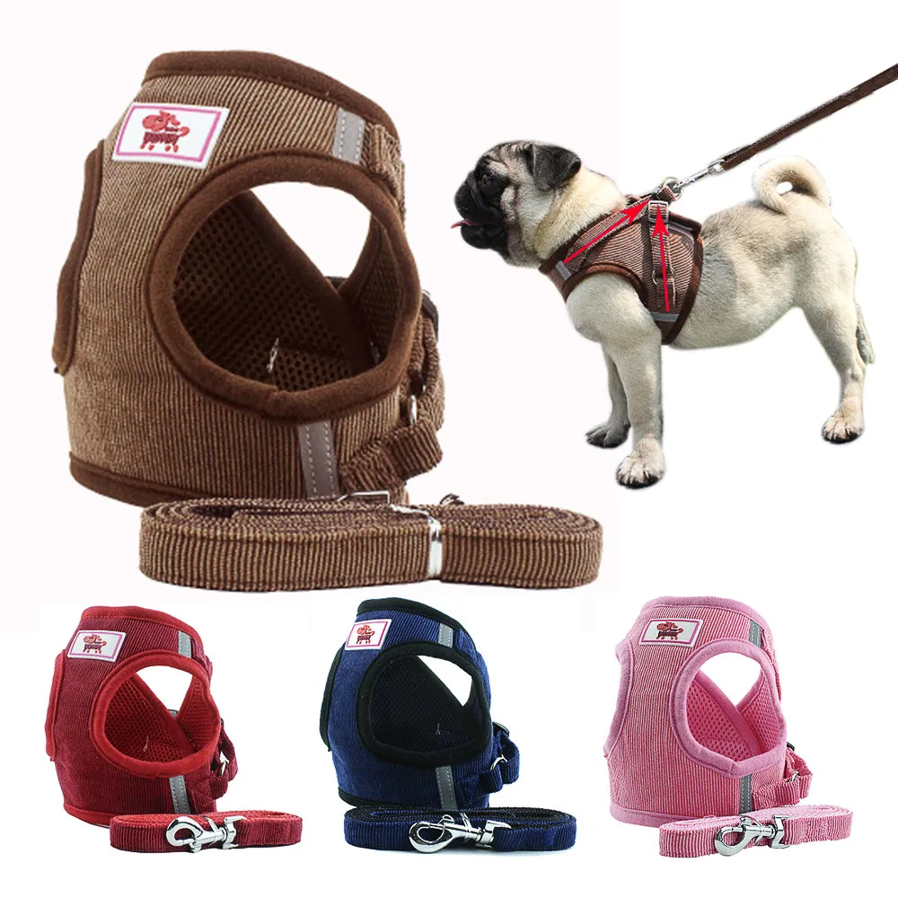 Harnais pour chien laisse Arnes Perro Pequeno laisse Szelki Dla Psa accessoires pour animaux de compagnie chiens Honden Harnas Dieren Benodigheden Hond Hondentuig