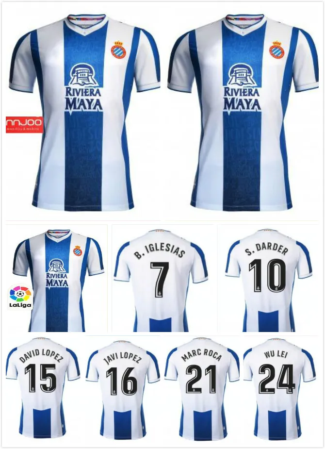 estoy enfermo Condicional marca Nuevas camisetas de fútbol 2019 2020 La Liga RCD Espanyol home B. Iglesias  IGIESIAS 19 20