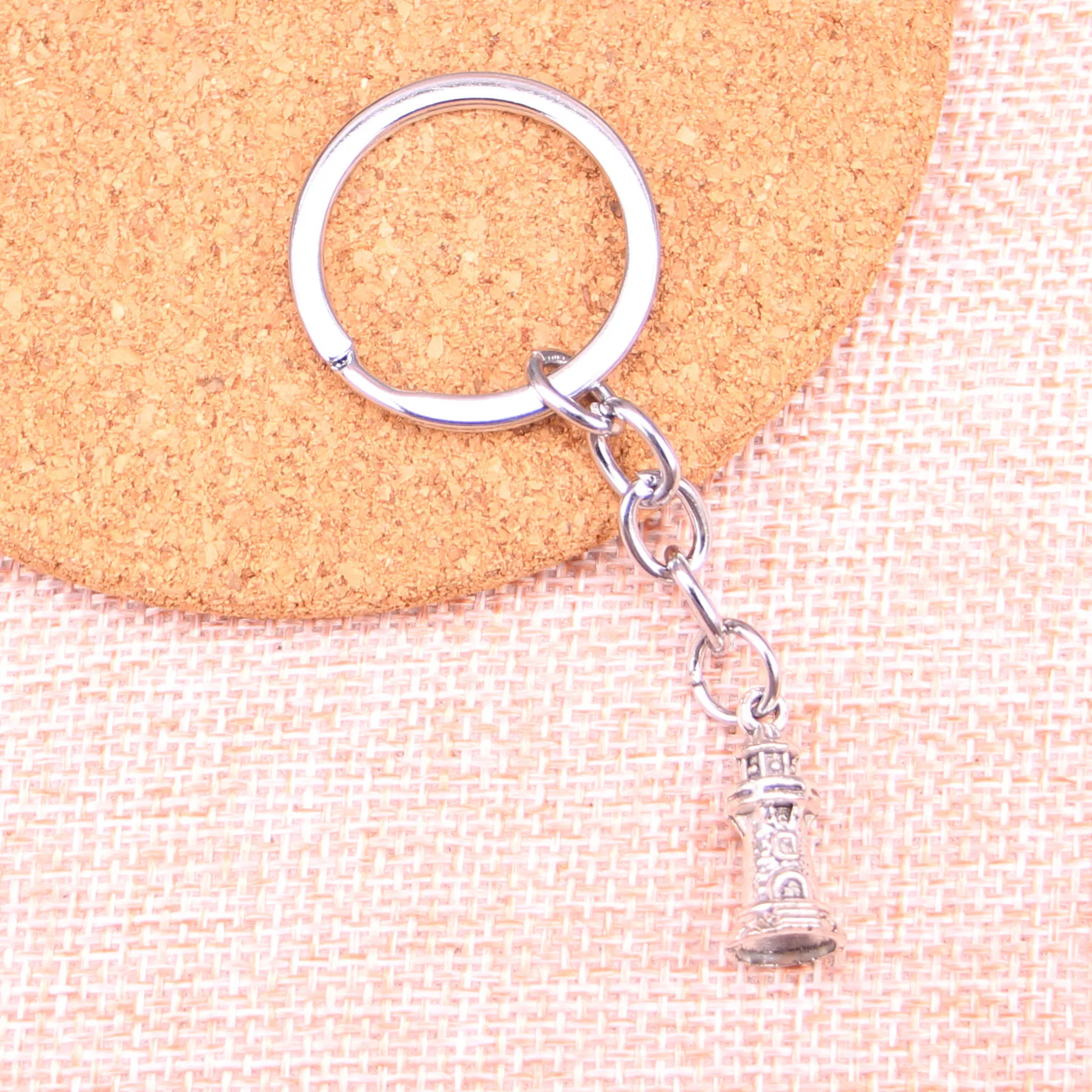 Lighthouse Key Chain 20x9mm Castle Lighthouse Keychain, New Fashion Handmade Metal Keychain ...