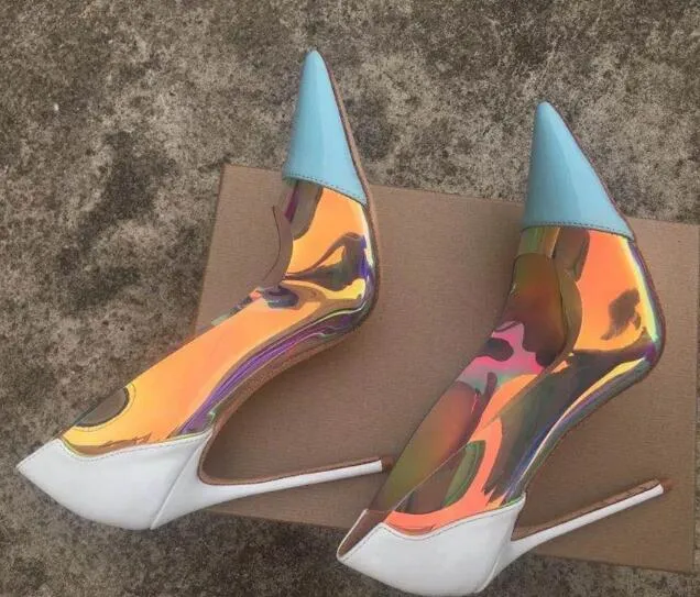 Clear neon deals yellow heels
