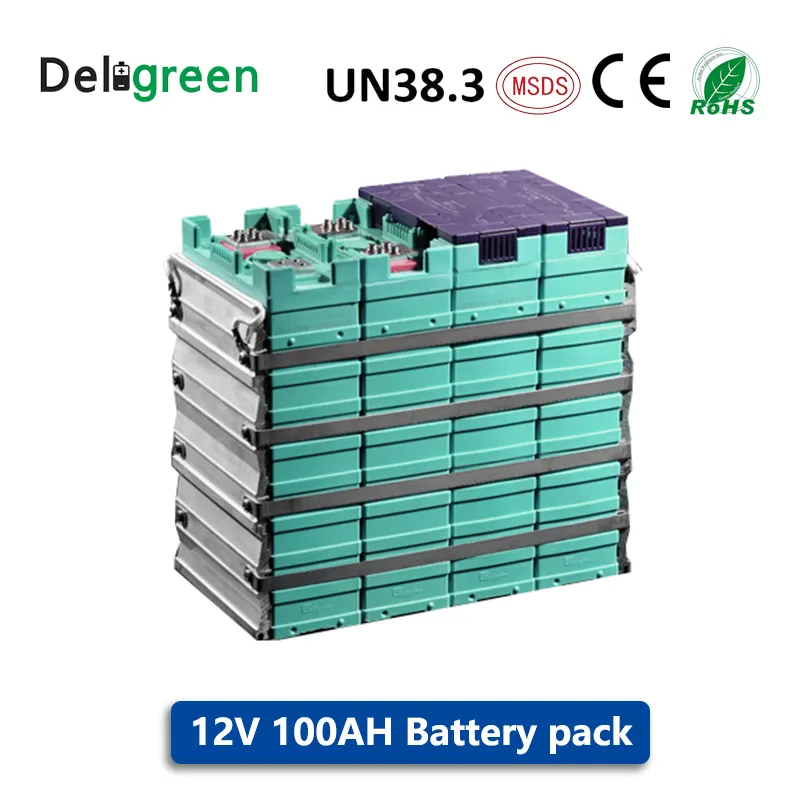 GBS Lifepo4 12V 100AH ​​batterier för elektrisk cykel / verktyg / gräsklippare 12V-batterier med gratis kontakt GNE029