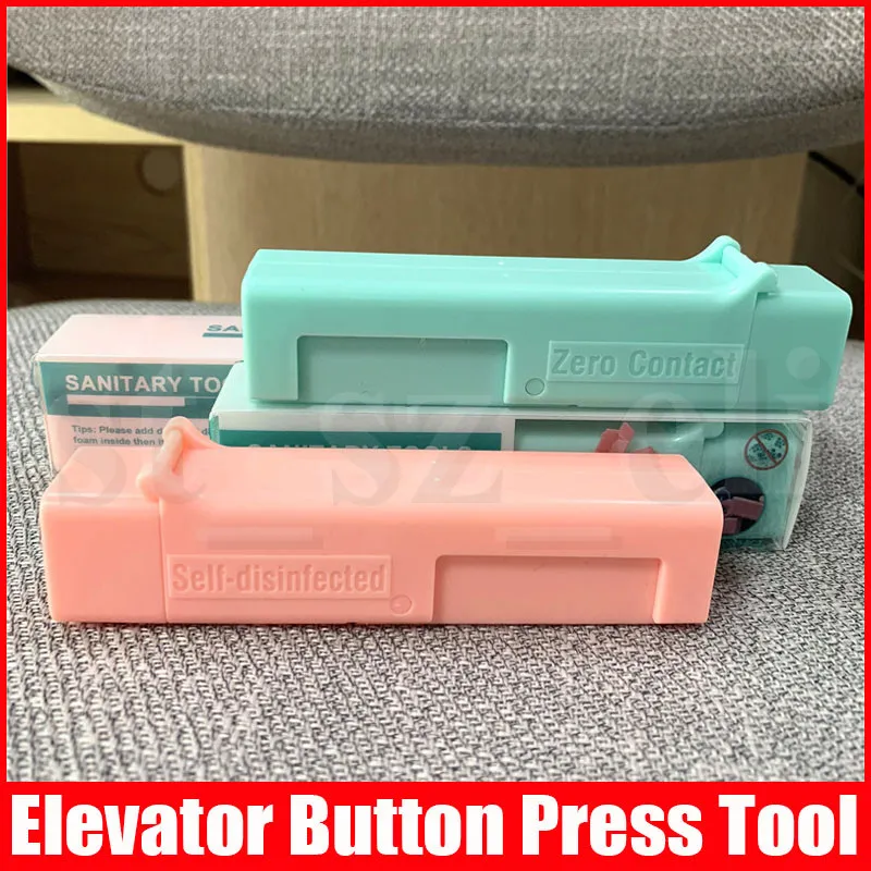 Bouton d'ascenseur Appuyez sur Ouvre-porte sans contact Outil de bouton d'ascenseur pour appuyer sur le bouton de l'ascenseur et éviter la deuxième bouteille de contact zéro