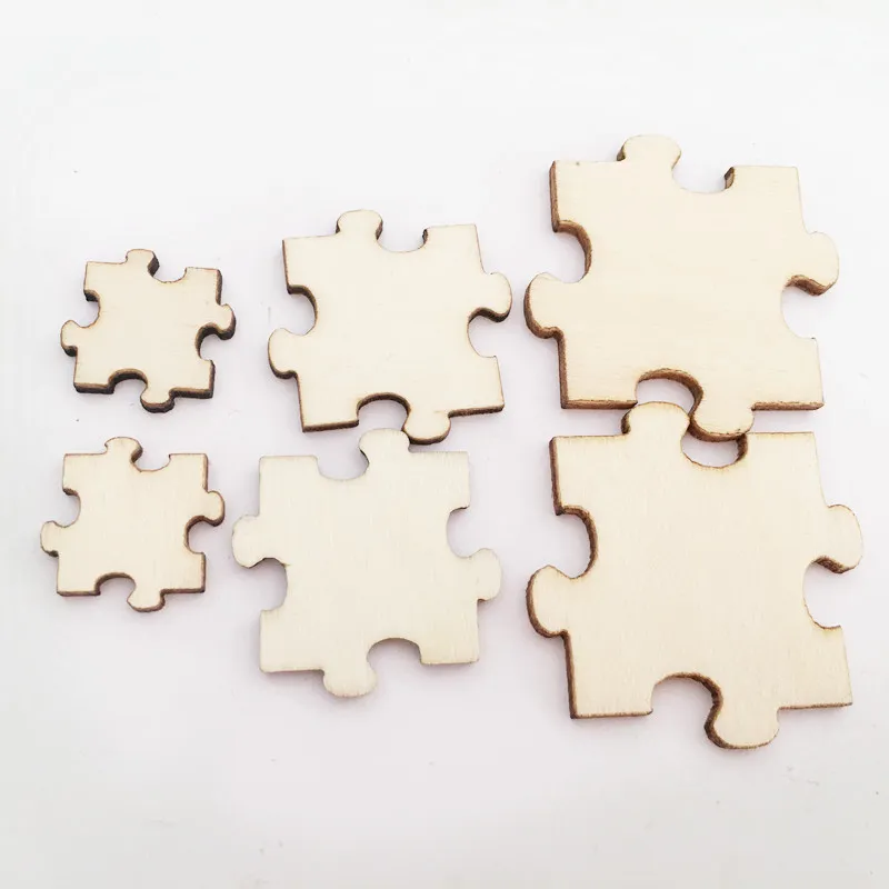 Unfinished Laser Cut Wood Puzzle Pieces Blank Single Endless Wooden Puzzle  Kids Jigsaw Puzzle Guest Book Origami Paper Craft From Sjnp05, $2.62
