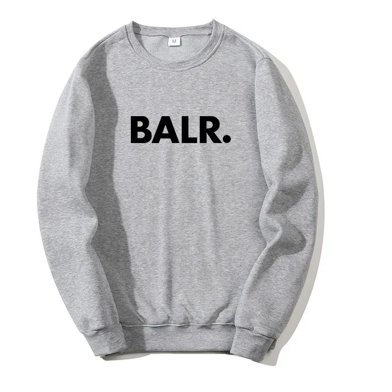 2020 Balr New Herrkläder Sweatshirt Hoodie Kvinnors Pullover Topp Höstdesigner Tröjor Färg Grå Svart Röd Asiatisk Storlek S-3XL