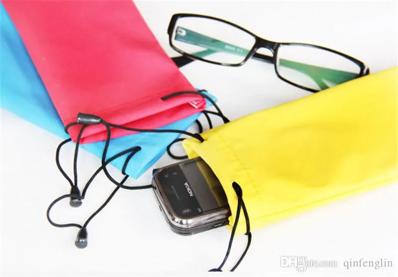 случай влагостойкой мягкой ткани Glasses BAG солнцезащитных очков пылезащитных очки мешочек очки Аксессуары спекле Solid Colors