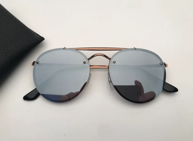 designer sunglasses men women sunglasses double bridge blaze sun glasses de soleil with black or brown leather case, and all accessories!!