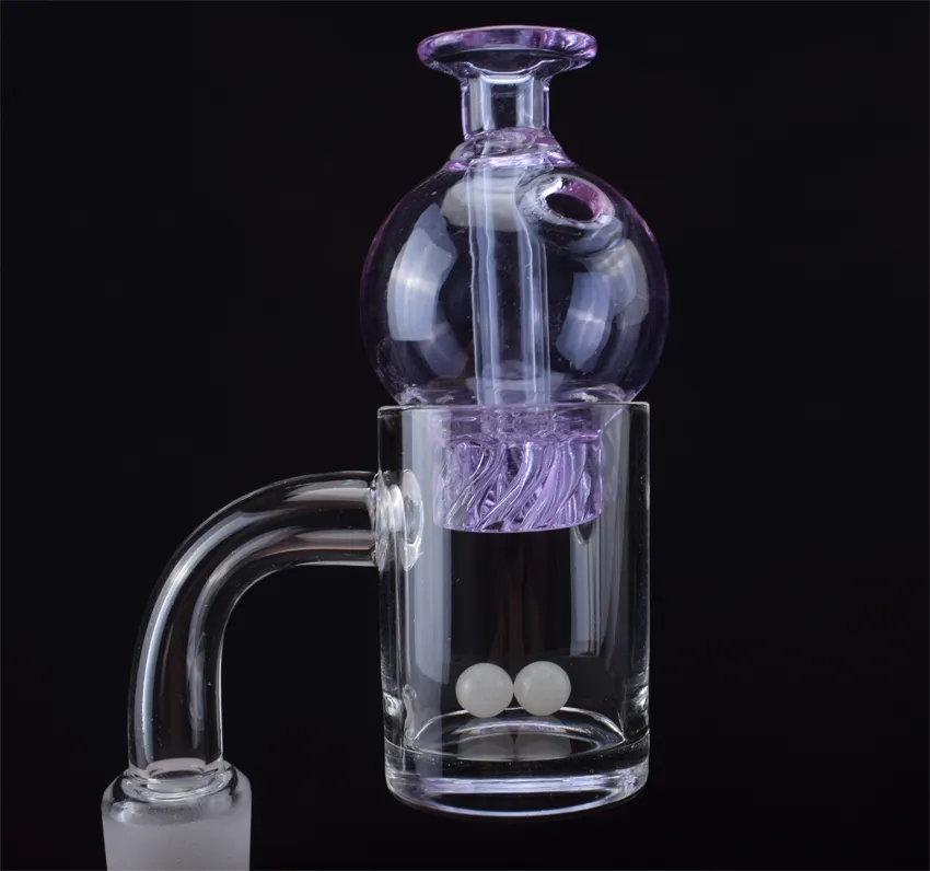 2021 Yeni Kuvars Banger Çivi İplik Kabarcık Carb Cap ve Terp İnci 10mm 14mm 18mm Ortak 45/90 Derece Cam Bongs