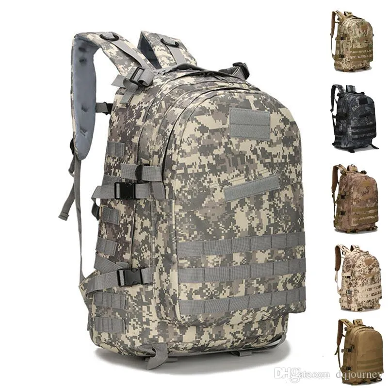 Stor kapacitet Molle Tactical Ryggsäck Armé Assault Bags Utomhus Vandring Trekking Jakt Campingväska Camouflage Gratis frakt