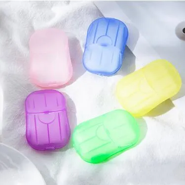 Disposable Soap Paper Mini Travel Soaps Paper Washing Hand Bath Cleaning Portable Boxed Foaming Soap Paper Scented Foaming Soap Sheet ZYQ571