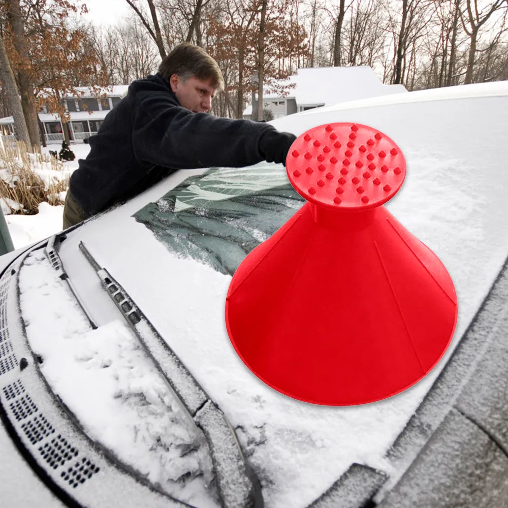 Магия лопата Window Ice Clean Brush Открытый Зимний горячей продажи автомобилей Инструмент снег лобовое стекло 7,5 / 14,5 см Воронка скребок