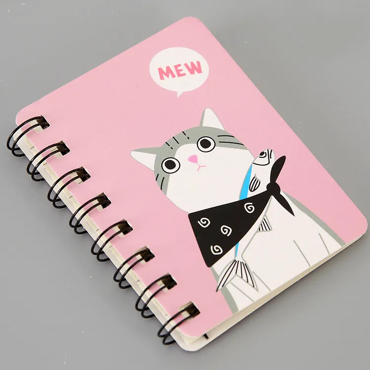 Kawaii Cartoon Animal Leather Cover Journal Notebook Sketchbook for School