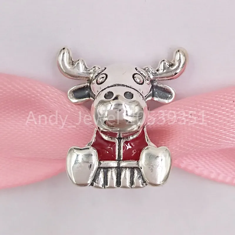 Andy Jewel Authentic 925 Серебряные серебряные бусинки Pandora Canada Moose Maple Leaf Charms подходит для европейских ювелирных ювелирных изделий в стиле Пандоры.