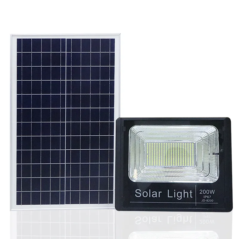 Edison2011 200W LED Outdoor Solar Lamp Light Sensor IP67 Waterproof Outdoor Spotlight Floodlight Garden Lights