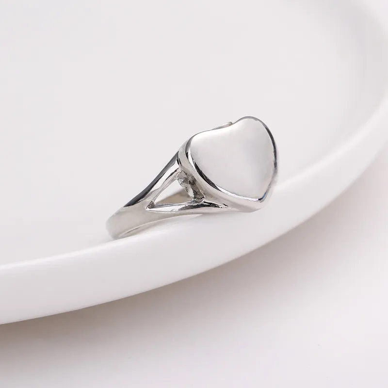 Anillo De Urna De Cremación De Corazón Simple Para Cenizas Que Sostienen A Sus Seres Queridos, Cenizas, Joyería Conmemorativa Para Regalo De Recuerdo Funerario, Metal, Sin Piedras Preciosas