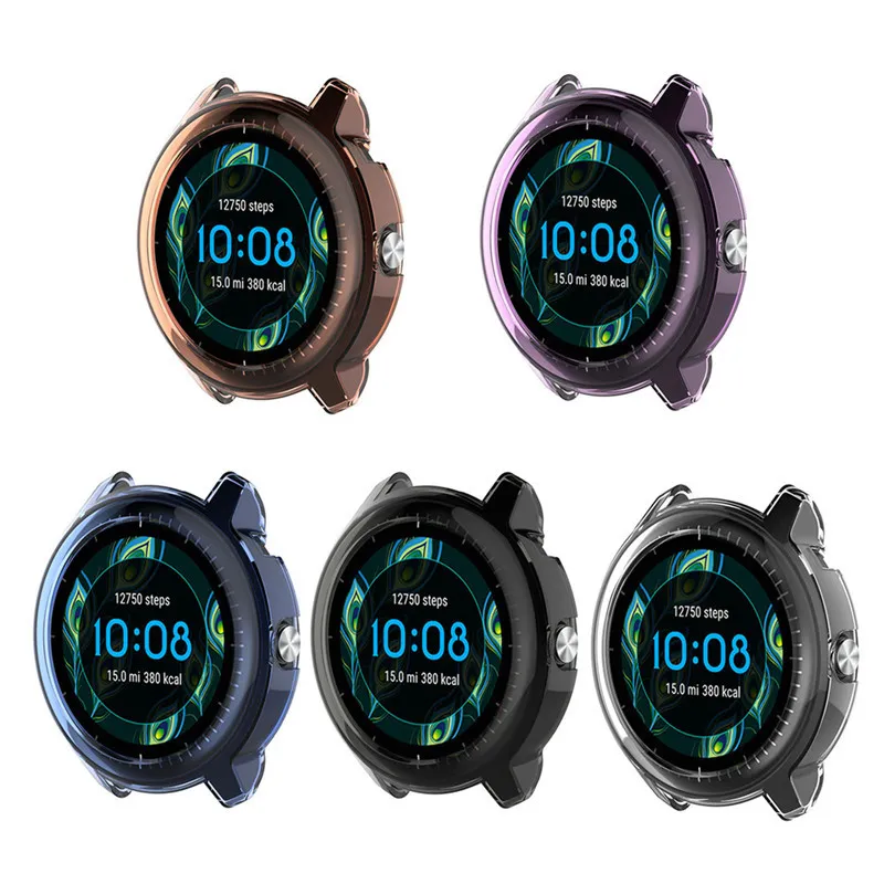 TPU غطاء ووتش شفافة ل garmin vivoactiv3 الموسيقى غطاء كامل حماية شاشة القضية قذيفة ل garmin vivoactive 3 الموسيقى بالجملة