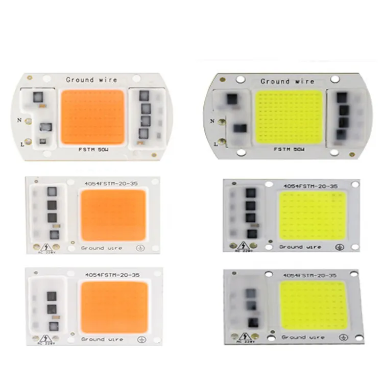 LED COB CHIP full spectrum white warm white AC220V/110V plant grow light 20W 30W 50W LED Floodlight Lamp module 380-840nm CRESTECH