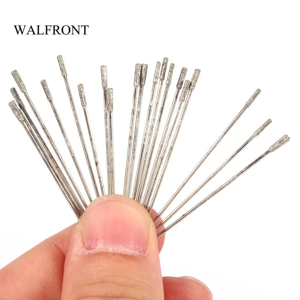 Freeshipping 20pcs / Lot * 10 Diamond Coated Lapidary Drill 바늘 쥬얼리 마노 그라인딩 드릴링 홀 커터 조각 도구 세트