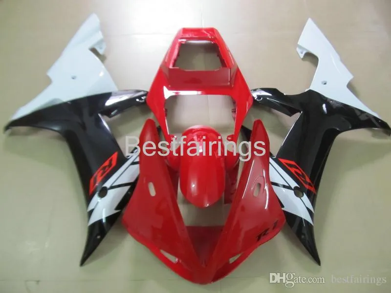 Kit de carénage de moulage par injection, montage 100, pour yamaha r1 2002 2003, blanc, rouge, noir, yzf r1 02 03 cz16