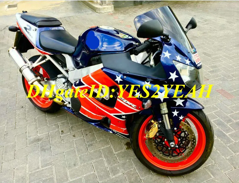 ホンダCBR900RR 929 00 01 CBR 900RR CBR900 2000 2001 ABSホットレッドブルーフェアリングセット+ギフトHZ19