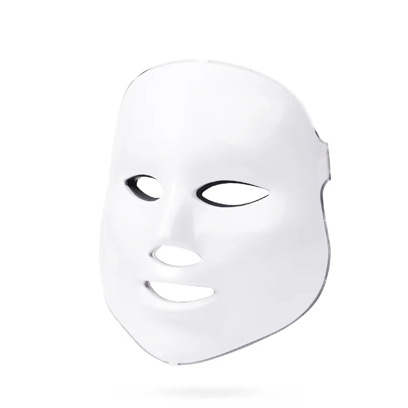 Maschera facciale a LED per terapia della luce PDT 7 colori fotonici per il ringiovanimento della pelle del viso e del collo con microcorrente per uso domestico personale