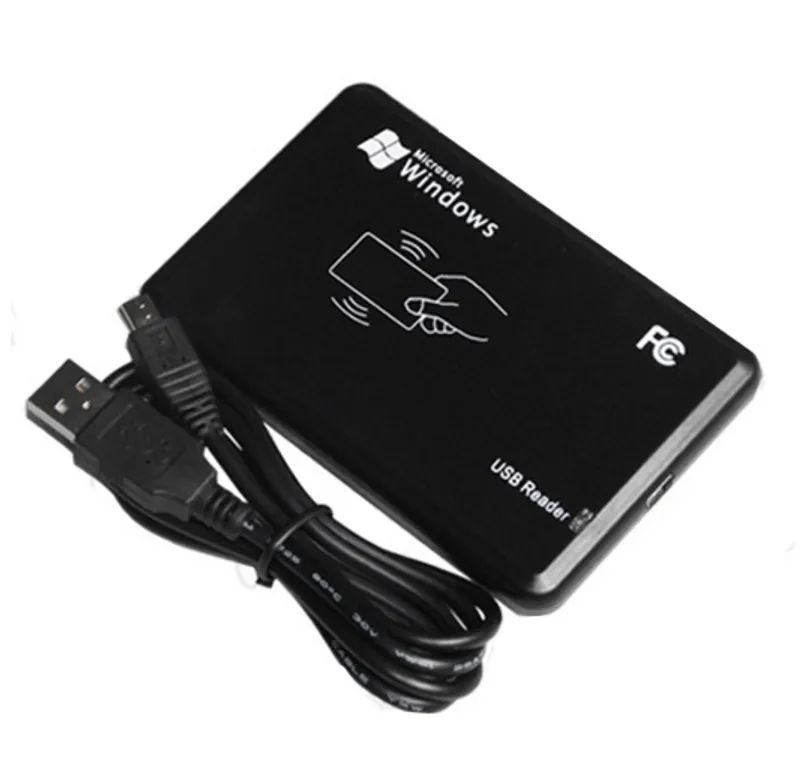 10 Set Desktop 13.56 MHz RFID Reader Sensore di prossimità USB Smart IC Card Reader Per s50 s70 nfc213 nessun dispositivo di emissione di unità USB per il controllo degli accessi