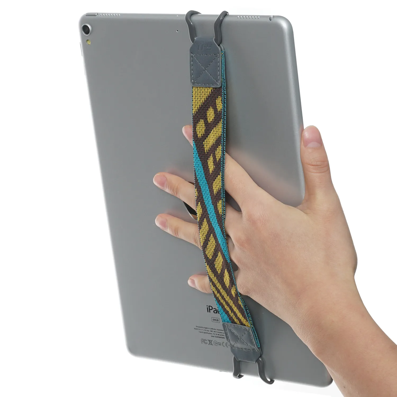 TFY Support de sécurité pour tablette compatible avec iPad Pro 9,7"/ 10,5"/mini 4, iPad Air 2 (tablettes de 12,9 pouces non incluses) - Jaune/café