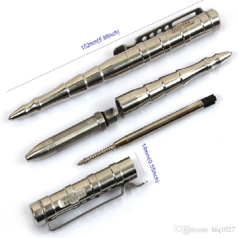 En gros Multifonction En Acier De Tungstène Tactique Stylo Auto Défense Stylo Outil Aviation En Aluminium Antidérapant Femmes Défense Livraison Gratuite