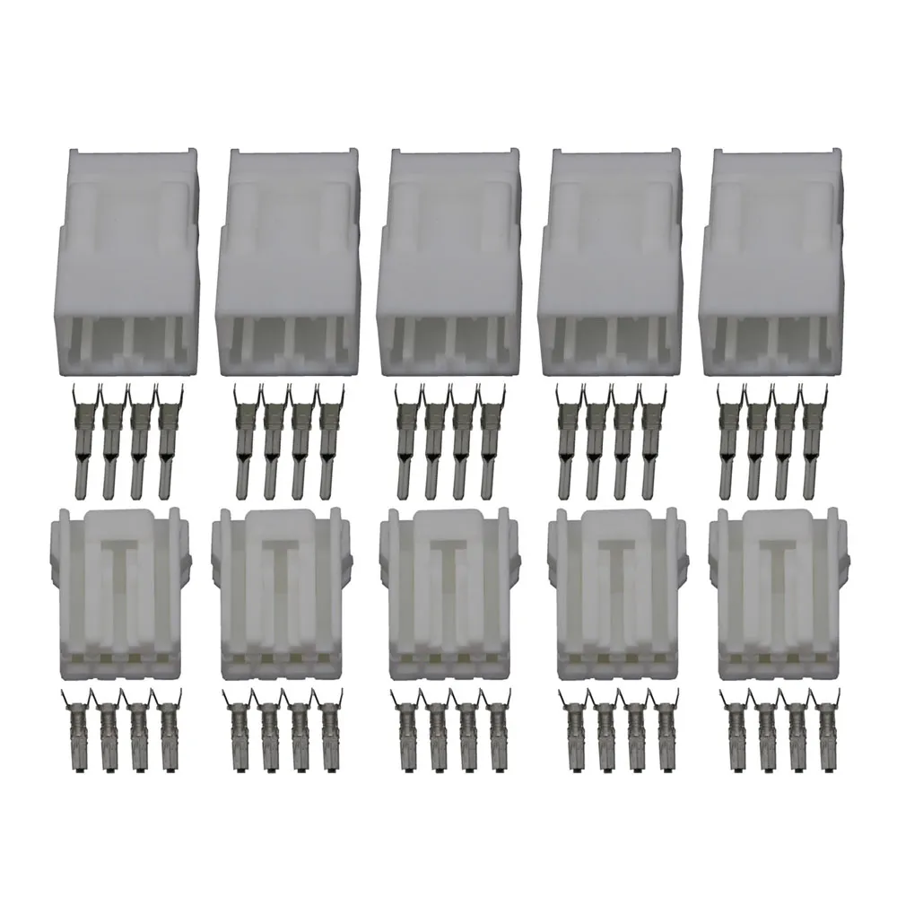 5 set 4 pin femmina e maschio connettore per auto connettore automobilistico spina connettori in plastica bianca terminale DJ7044Y-1.8-11/21