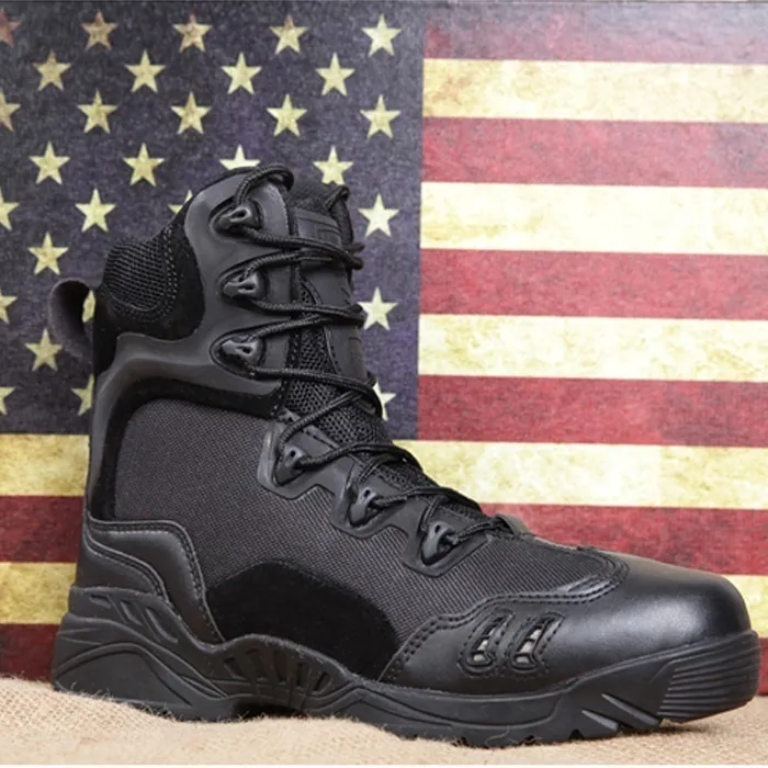 Hot Sale-ots Special Forces Army Tactical Desert Combat Boots Outdoor Hiking Shoes Cow Leather Snow Boots