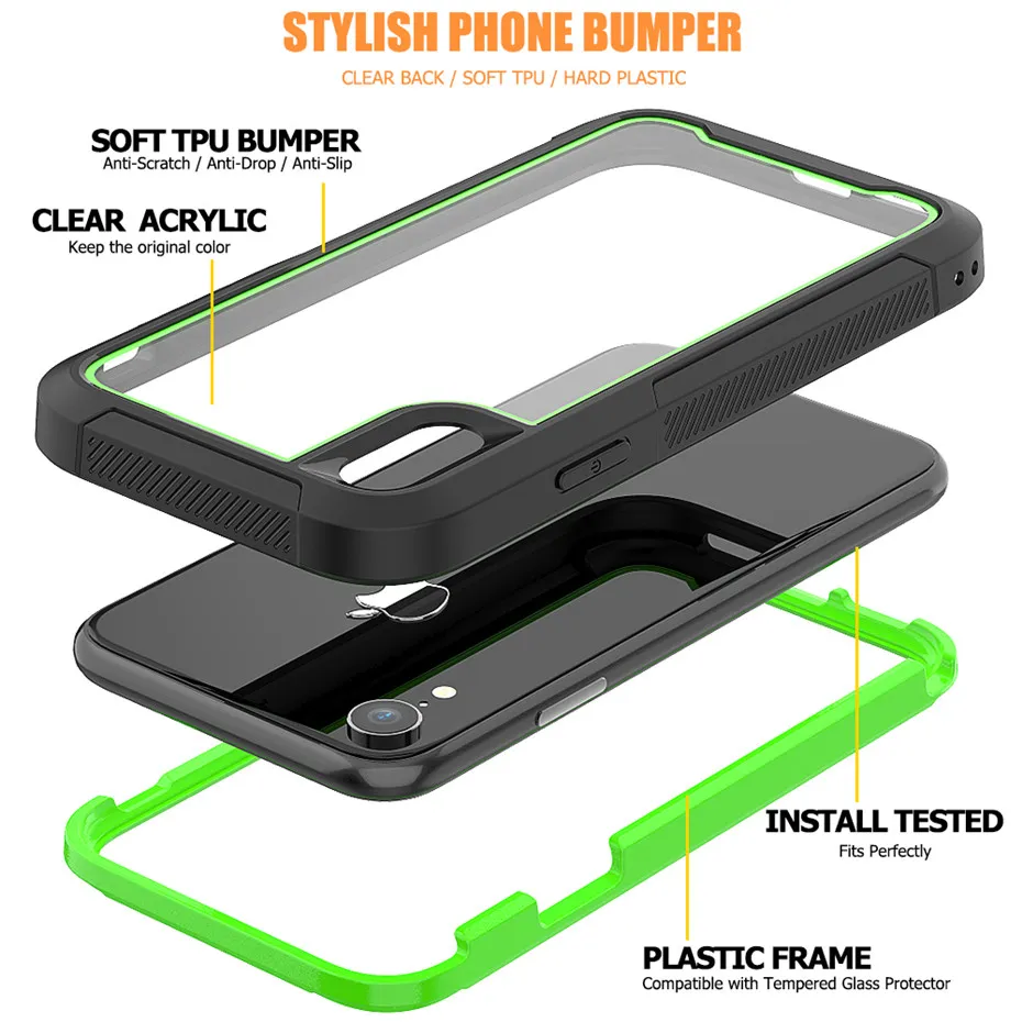iPhone 11 Pro caso de parachoques de TPU de silicona caso de la cubierta de  protección contra golpes