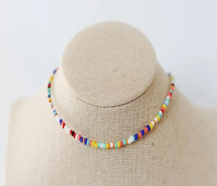 Collana Girocollo Boho Con Perline Colorate E Stella Oro | Gioiello Etnico Fatto A Mano Per Donne E Ragazze - 4