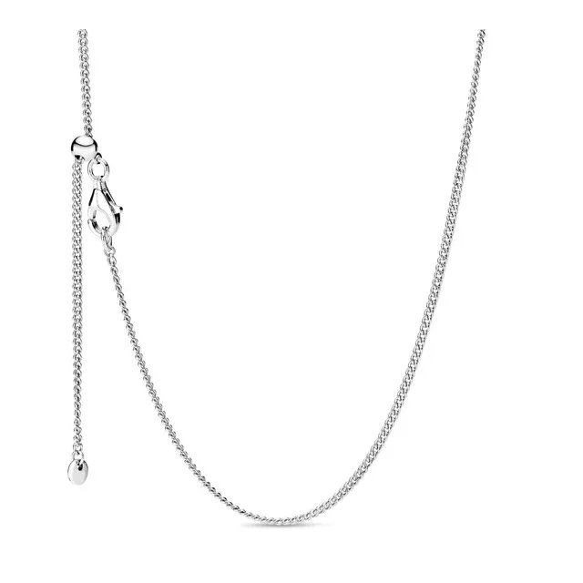 NUOVO 2019 100% argento sterling 925 medaglione galleggiante corona o perline pavimenta collana catena clavicola misura gioielli donna originale fai da te tredici